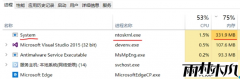 雨林木风装机版win10 专业版ntoskrnl.exe进程占用内存大