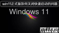 雨林木风win11正式版如何关闭快速启动的问题