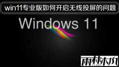 雨林木风win11专业版如何开启无线投屏的问题