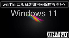 雨林木风win11正式版系统如何去除盾牌图标？